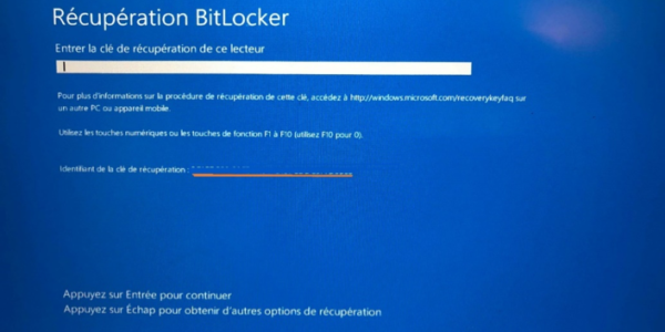 Récupération BitLocker