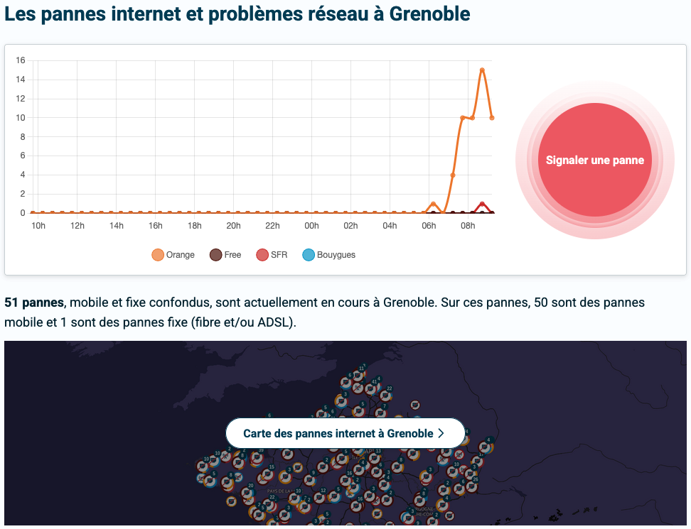 Panne Internet & Mobile chez Orange - 29 Juin 2026